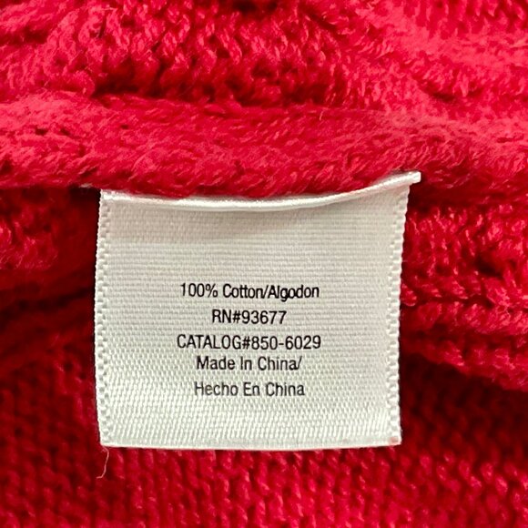 St Johns Bay XL Cotton Red Quarter Zip Sweater - Picture 5 of 11